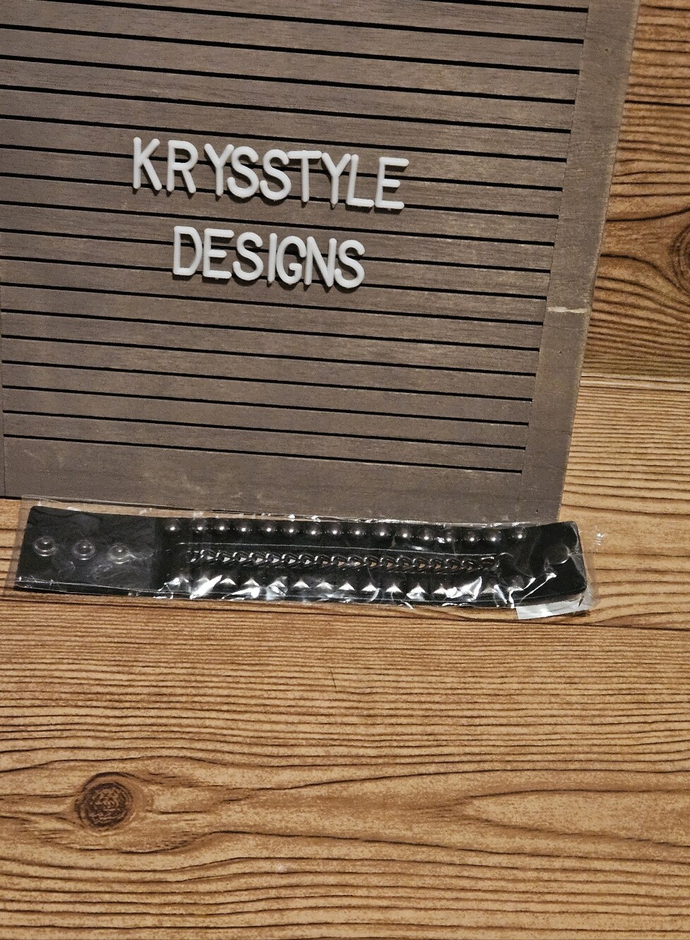 Cuff Bracelet Leather Punk Stud Chain Rivet Wrist Bangle Goth Edgy Rock Stylish